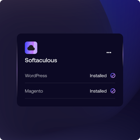 Softaculous one click installer for hundreds of web applications